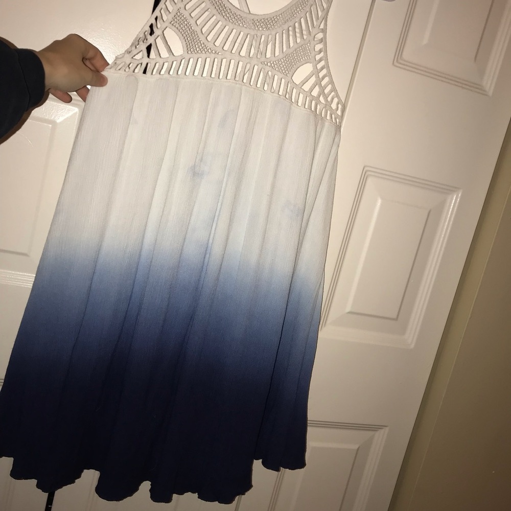 Tobi short sleeveless dress blue ombré size small